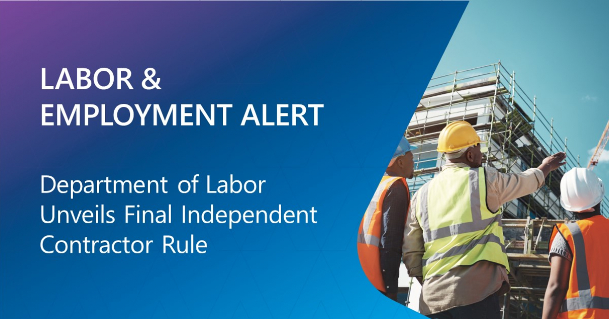 New “Final Rule” Announced by Department of Labor