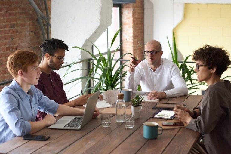 Team meeting of professionals doing business advisory